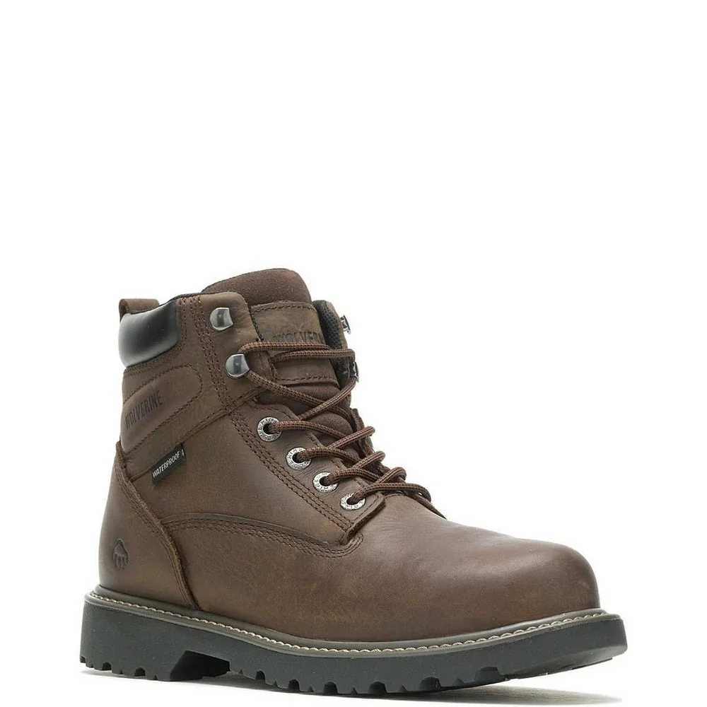Wolverine | Men 13W‎ | Floorhand WP | Waterproof Work Boots Brown Lthr Lace Up